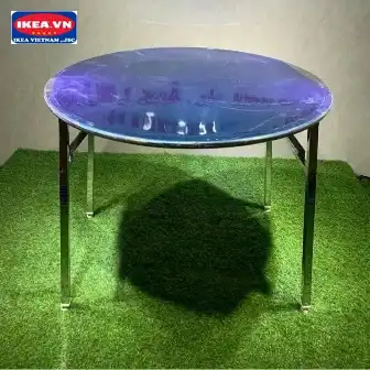 Bàn tròn 1m2 chân hộp X (chân hộp lò xo)